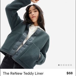 RARE Everlane ReNew Teddy Liner